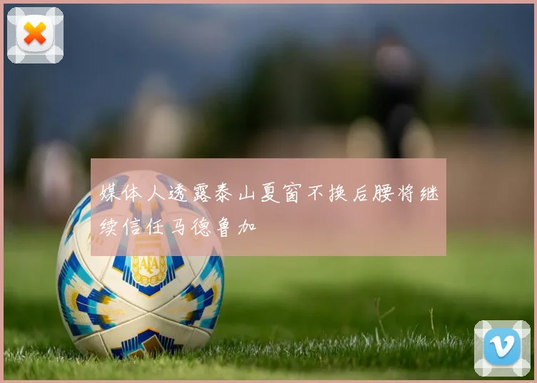 媒体人透露泰山夏窗不换后腰将继续信任马德鲁加